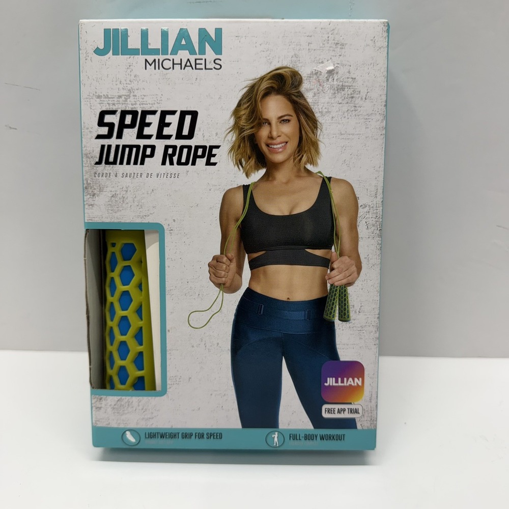 Jillian Michaels Speed Jump Rope Green Full Body Workout JMSR-1001-BL New